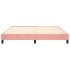 Estructura de cama box spring terciopelo rosa 180x200