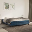 Estructura de cama box spring terciopelo azul oscuro 160x200 cm