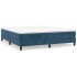 Estructura de cama box spring terciopelo azul oscuro 160x200