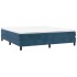 Estructura de cama box spring terciopelo azul oscuro 160x200