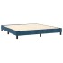 Estructura de cama box spring terciopelo azul oscuro 160x200