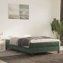 Estructura de cama box spring terciopelo verde oscuro