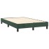 Estructura de cama box spring terciopelo verde oscuro