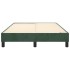 Estructura de cama box spring terciopelo verde oscuro