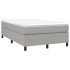 Estructura de cama box spring tela gris claro 120x200