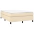 Estructura de cama box spring tela color crema 140x200