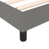 Estructura de cama box spring tela gris oscuro 90x200