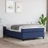 Estructura de cama box spring tela azul 120x200