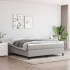 Estructura de cama box spring tela gris claro 180x200