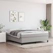 Estructura de cama box spring tela gris claro 180x200 cm