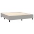 Estructura de cama box spring tela gris claro 180x200