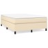 Estructura de cama box spring tela color crema 140x190