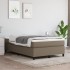 Estructura de cama box spring tela gris taupe 120x200