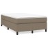 Estructura de cama box spring tela gris taupe 120x200