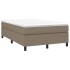 Estructura de cama box spring tela gris taupe 120x200