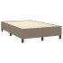 Estructura de cama box spring tela gris taupe 120x200