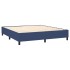 Estructura de cama box spring tela azul 180x200