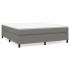 Estructura de cama box spring tela gris oscuro 160x200