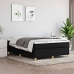 Estructura de cama box spring tela negro 140x190 cm