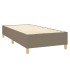 Estructura de cama box spring tela gris taupe 100x200