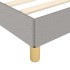 Estructura de cama box spring tela gris claro 160x200