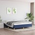 Estructura de cama box spring tela azul 180x200