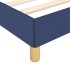 Estructura de cama box spring tela azul 180x200