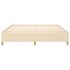 Estructura de cama box spring tela color crema 160x200