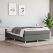 Estructura de cama box spring tela gris oscuro 140x200 cm