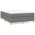 Estructura de cama box spring tela gris oscuro 140x200