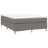 Estructura de cama box spring tela gris oscuro 140x200