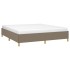 Estructura de cama box spring tela gris taupe 180x200