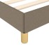 Estructura de cama box spring tela gris taupe 180x200