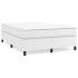 Estructura de cama box spring cuero sintético blanco 140x190