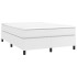 Estructura de cama box spring cuero sintético blanco 140x190