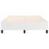 Estructura de cama box spring cuero sintético blanco 140x190