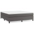 Estructura de cama box spring cuero sintético gris 180x200