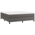 Estructura de cama box spring cuero sintético gris 180x200