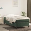 Estructura de cama box spring terciopelo verde oscuro 100x200cm