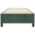 Estructura de cama box spring terciopelo verde oscuro