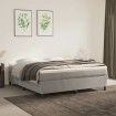 Estructura de cama box spring terciopelo gris claro 180x200 cm