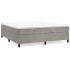 Estructura de cama box spring terciopelo gris claro 180x200