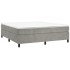 Estructura de cama box spring terciopelo gris claro 180x200