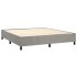 Estructura de cama box spring terciopelo gris claro 180x200