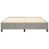 Estructura de cama box spring terciopelo gris claro 180x200