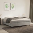 Estructura de cama box spring terciopelo gris claro 160x200 cm