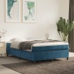 Estructura de cama box spring terciopelo azul oscuro 140x200 cm