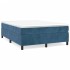 Estructura de cama box spring terciopelo azul oscuro 140x200