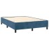 Estructura de cama box spring terciopelo azul oscuro 140x200