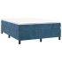 Estructura de cama box spring terciopelo azul oscuro 140x190